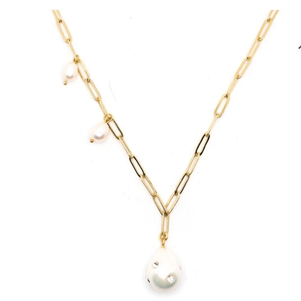Dreamy Box Chain and Pearls Necklace